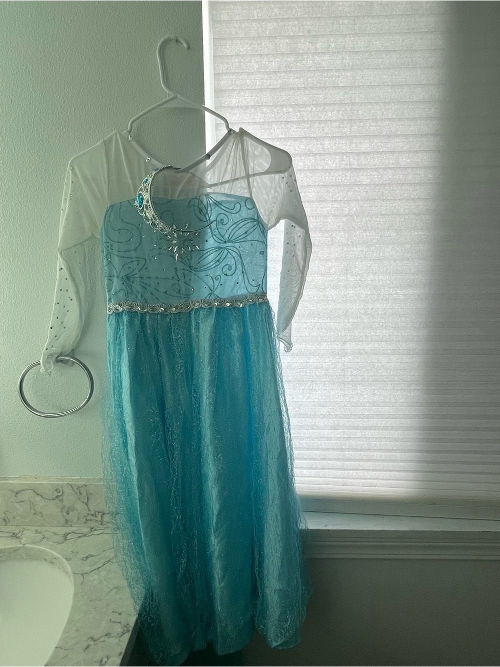 Girls Blue Sparkle Princess Costume Dress